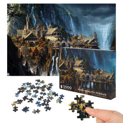 Phinli Lord of Rings puzzle basswood material texture highlights quality and durability.