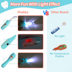 Phobby dentist tools teach brushing concepts in pretend visits