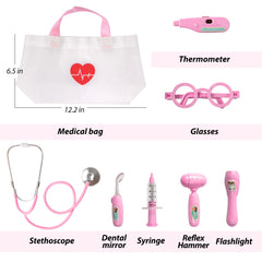 Phobby dental mirror and syringe promote safe, engaging pretend examinations.