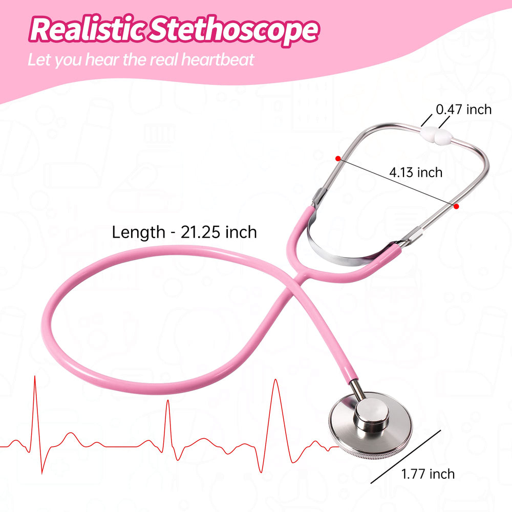 Phobby doctor kit stethoscope heartbeat feature enables pretend medical checks.