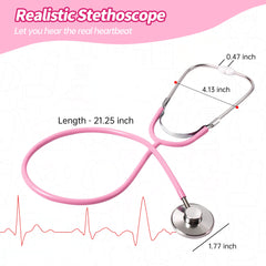 Phobby doctor kit stethoscope heartbeat feature enables pretend medical checks.