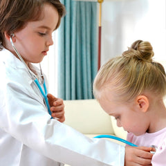 Phobby stethoscope made with safe materials for kid-friendly pretend care