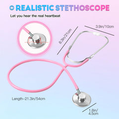 Phobby two-pack kids stethoscope in pink for role play with friends