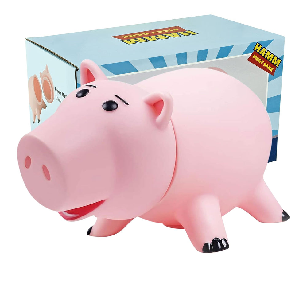 PHOCAS Hairphocas pink piggy bank front view encourages kids' savings with a cheerful design.