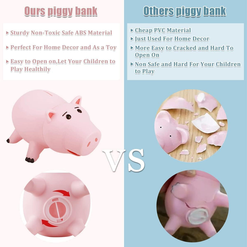 PHOCAS Hairphocas pink piggy bank side view suits playful bedroom decor.