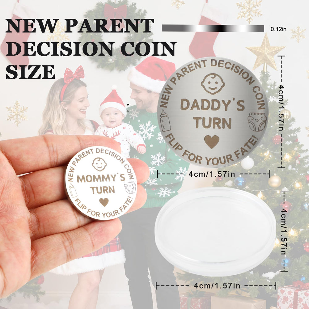 PHOEBUS BABY daddy's turn mommy's turn coin helps schedule diaper changes