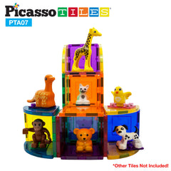 PicassoTiles cat figure encourages fine motor skills and creative building.