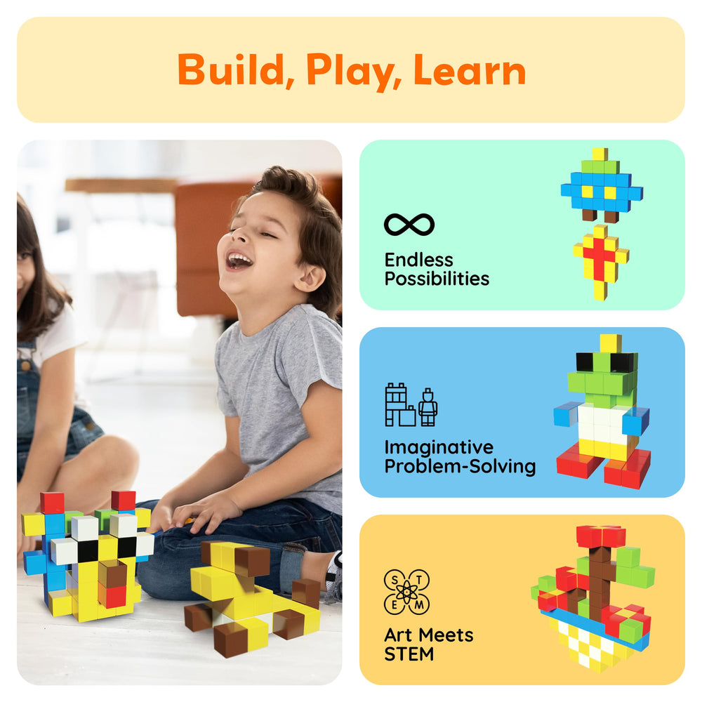PicassoTiles creative toolkit enables art, engineering, and science in one set.