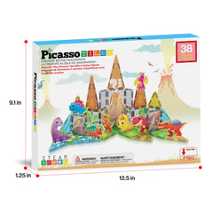 PicassoTiles dino-adventure-build: durable pieces invite long-lasting use and repeat building sessions.