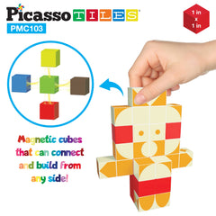 Dinosaur cubes from PicassoTiles spark creative building and fine motor skills