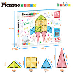 PicassoTiles geometry-focused tiles help kids recognize shapes through hands-on play