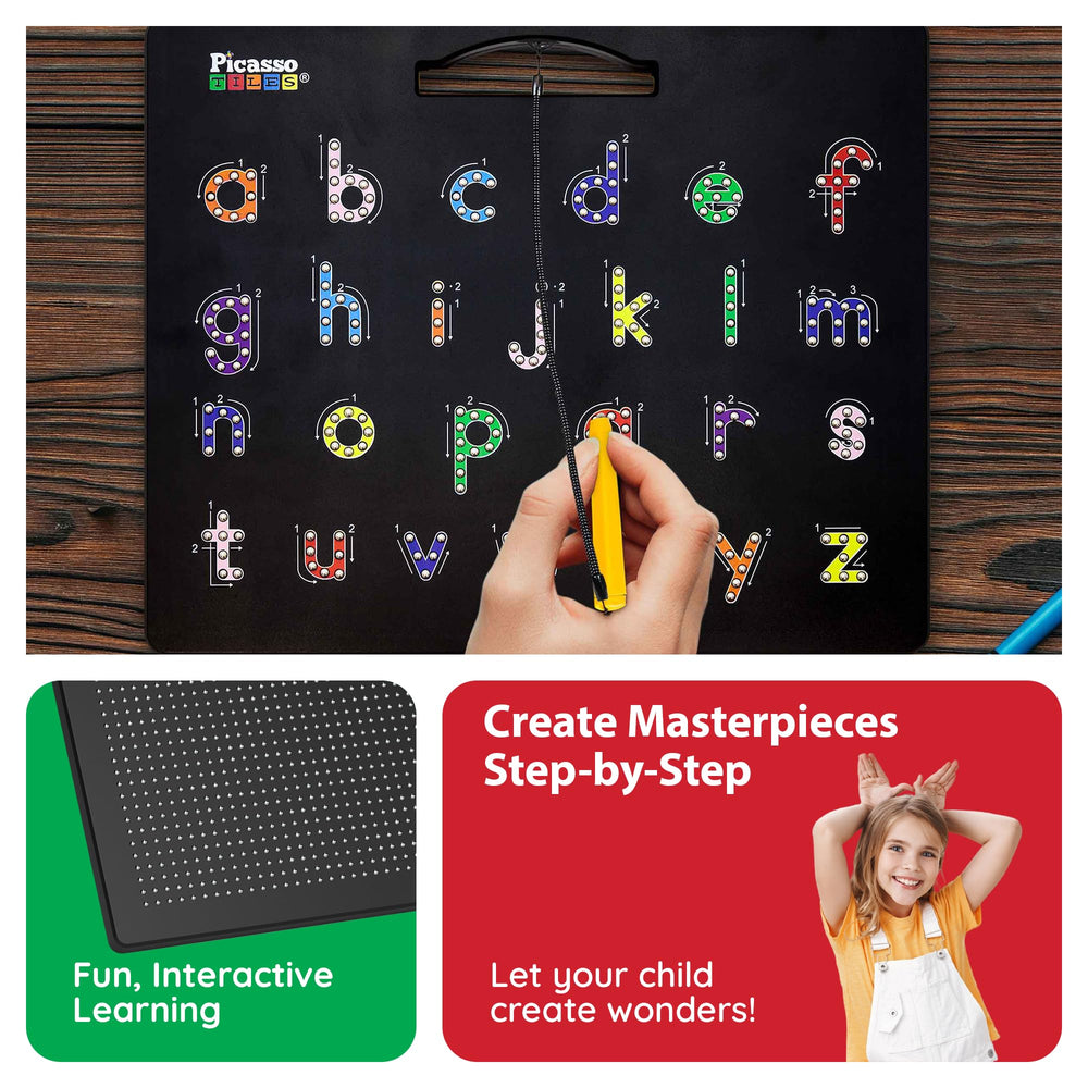 PicassoTiles magnetic beads in a self-contained enclosure reduce playtime mess.