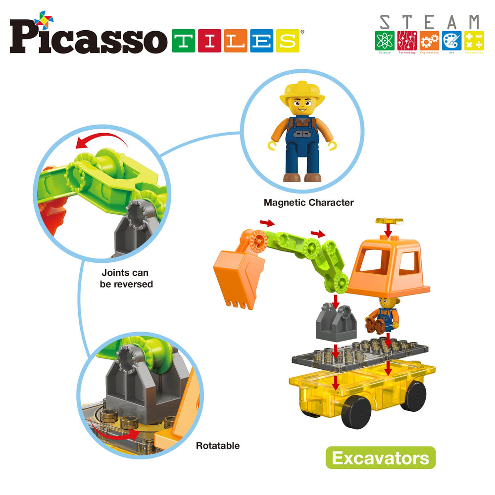 PicassoTiles modular construction play, expanding building possibilities with magnetic tiles.