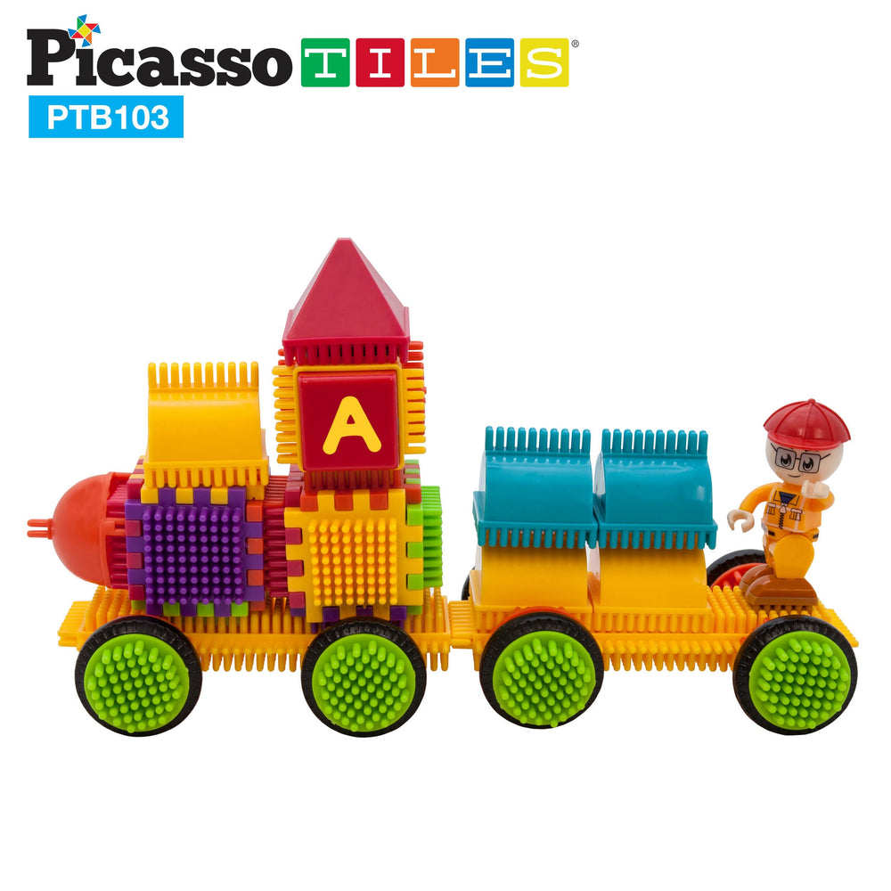 PicassoTiles PTB103 easy connect pieces enable quick setup and teardown