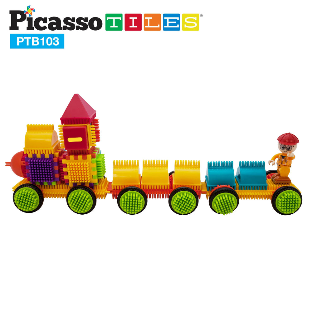 PicassoTiles PTB103 hedgehog shapes spark creative building and design skills