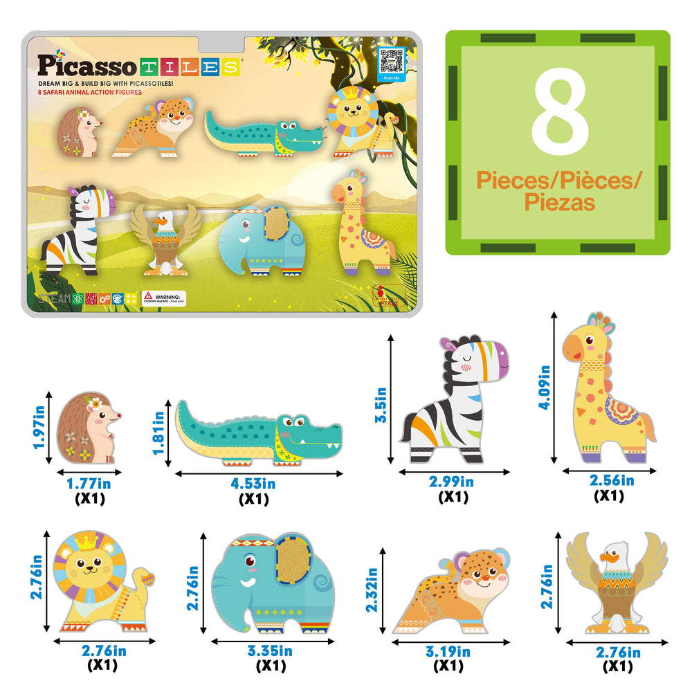 PicassoTiles Safari Alligator figure boosts hands-on STEM exploration.