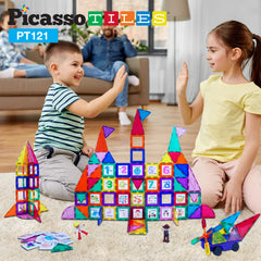 PicassoTiles two character figures to spark storytelling during builds