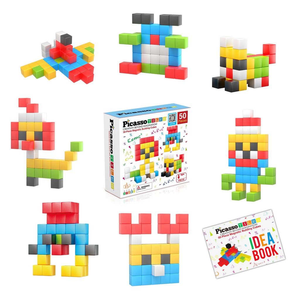PicassoTiles 1 inch magnetic cubes for creative play and fine motor skill development