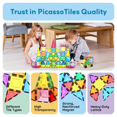 Open-ended play invites kids to design cityscapes and practical structures.