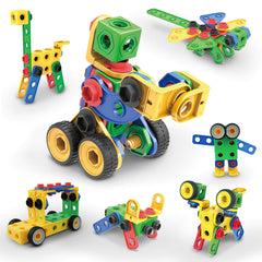 PicassoTiles 105-piece STEM building set for kids, enhancing spatial reasoning during play.
