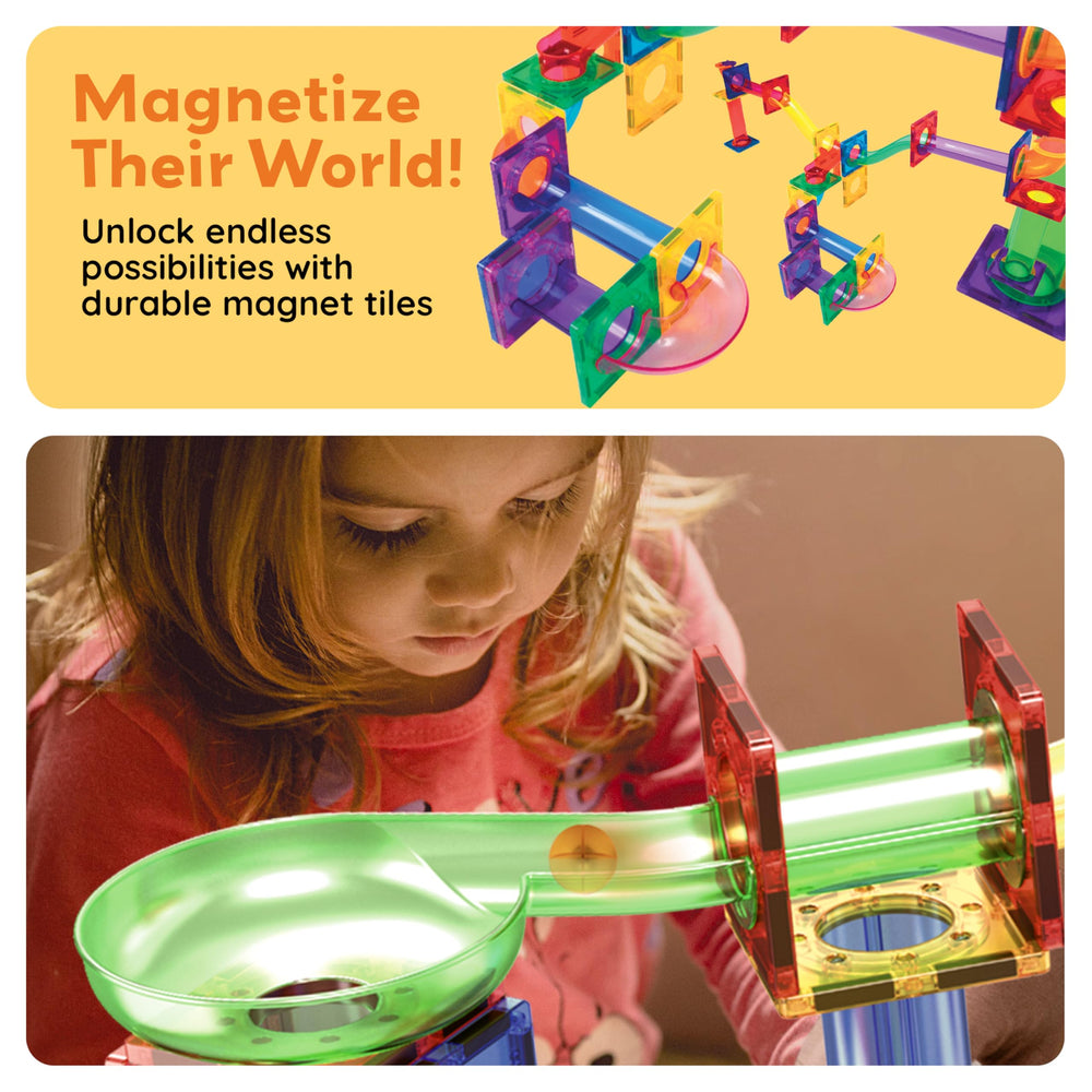 PicassoTiles kid-friendly table setup promotes screen-free learning.