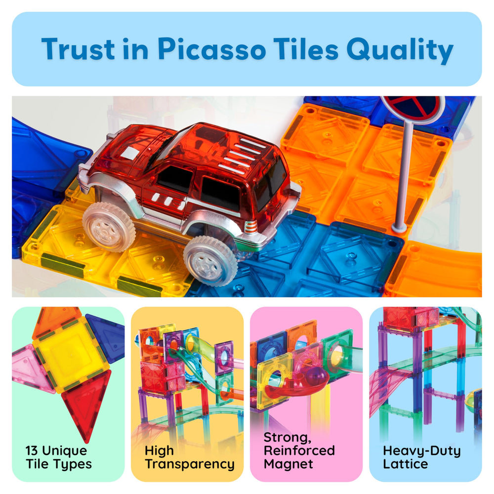 PicassoTiles non-toxic ABS materials ensure safe, durable play.