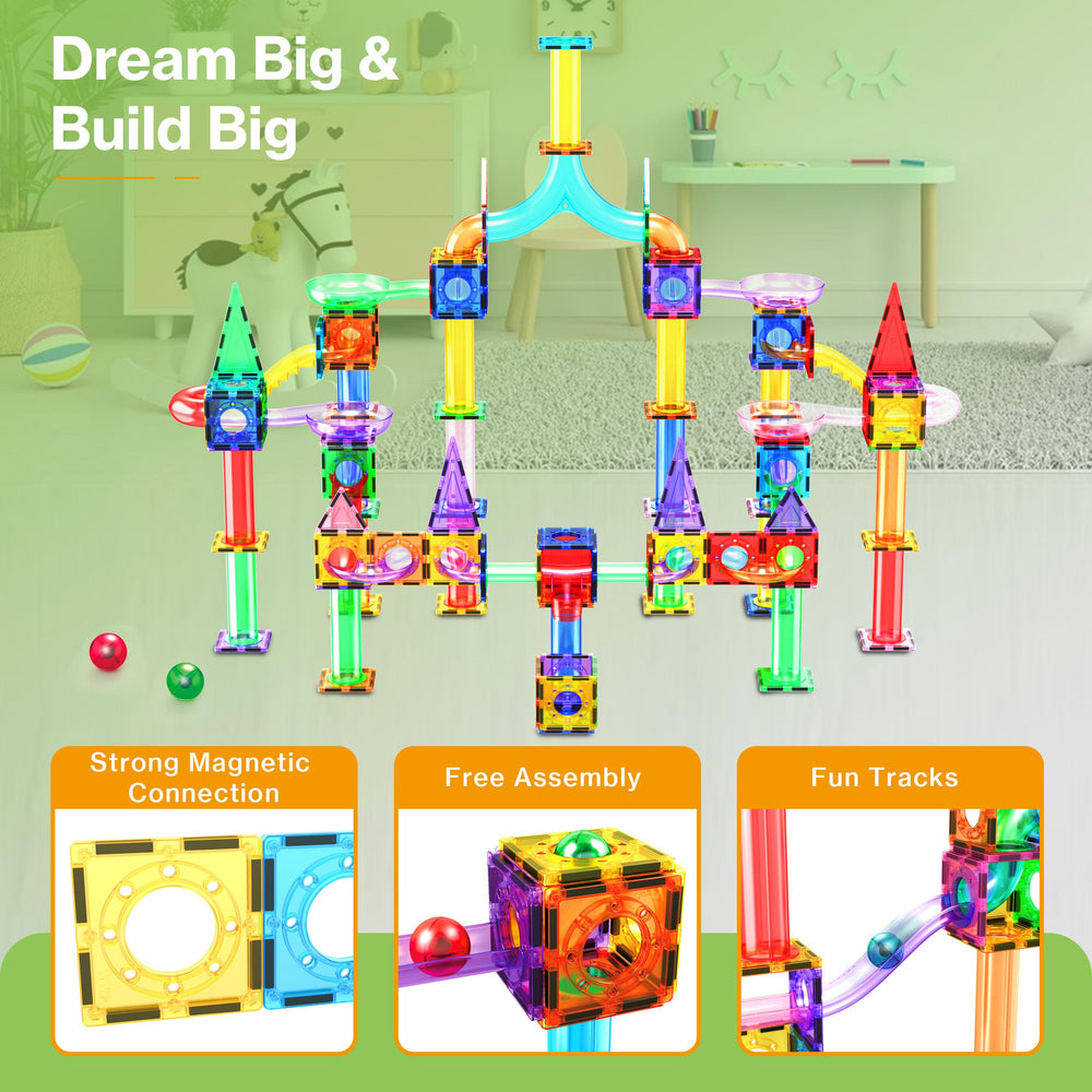 PicassoTiles 200pc easy-cleanup storage: tiles snap together for quick tidying