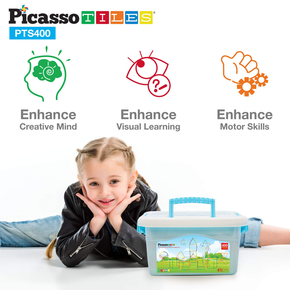 PicassoTiles 3D and 2D options; versatile learning through hands-on design.