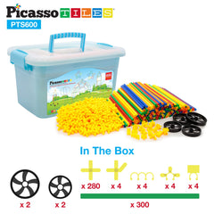 PicassoTiles 600pc straw set suitable for ages 3+ and early hands-on exploration.