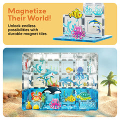 PicassoTiles aquarium crab figure sparks creative problem solving.