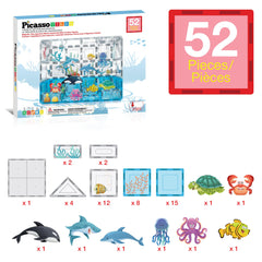 PicassoTiles aquarium shark figure supports collaborative play and open-ended exploration.