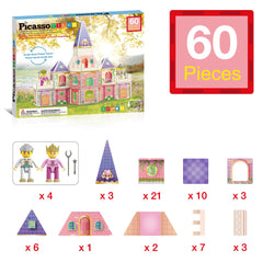 PicassoTiles arched-windows-balconies provide immersive castle scenes during imaginative play