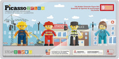 PicassoTiles astronaut figures educational value through imaginative play and problem solving.