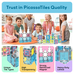 PicassoTiles BPA-free label signals safe, non-toxic playtime for families.