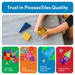 PicassoTiles BPA-free materials support safe, worry-free creativity.