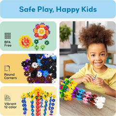 PicassoTiles multiple colors illustrate diverse structures for spatial reasoning practice.