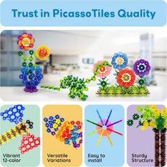 PicassoTiles discs group activity promotes teamwork and social skills during play.