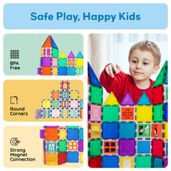 PicassoTiles clear windows and doors let light shine through in play scenes.