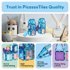 PicassoTiles clip-on accessories expand creativity with quick reconfigurations.