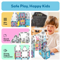 PicassoTiles clip-ons image demonstrates simple window integration for kid-friendly structures.