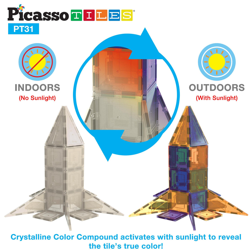 PicassoTiles color change outdoor tiles catching sunlight to reveal vivid hues
