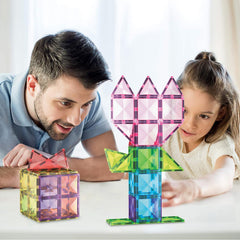 PicassoTiles colorful-building-pieces image emphasizes visual learning and coordination.