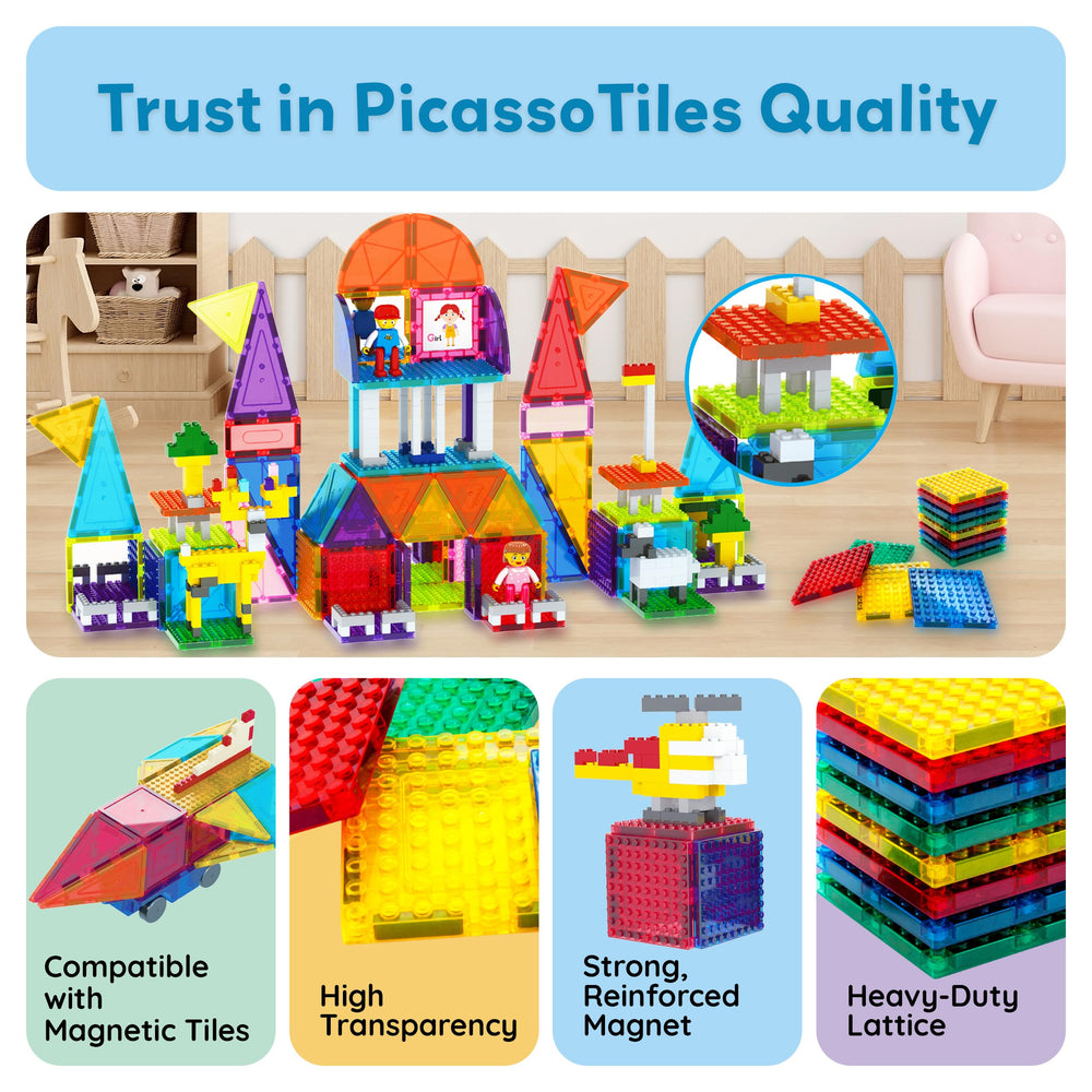 PicassoTiles colorful pieces spark vibrant imaginative projects.