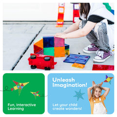 PicassoTiles colorful tiles playset showing varied colors to spark creativity and pattern building.