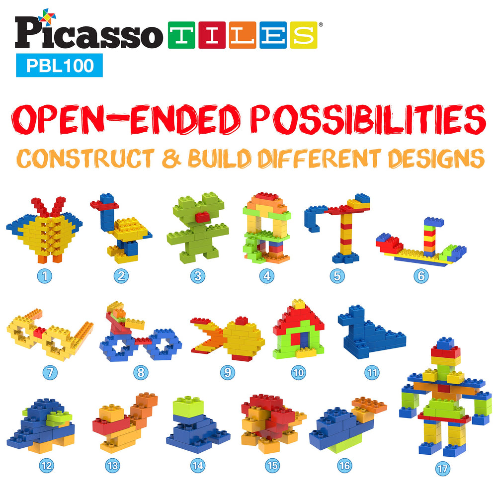 PicassoTiles creative-building activities encourage hands-on problem solving.