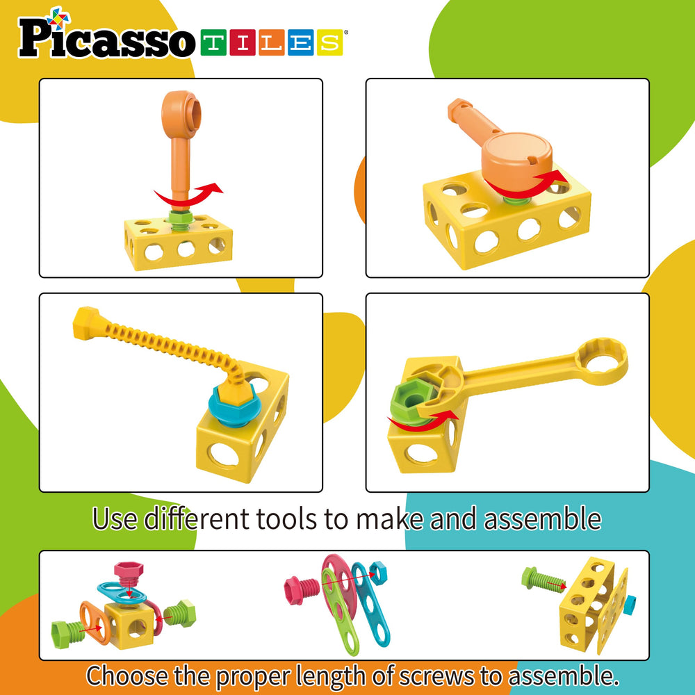 PicassoTiles seamless compatibility lets kids combine sets for larger projects.