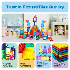 PicassoTiles cross-brand compatibility enables mixed-brand creativity.