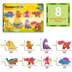 PicassoTiles Dinosaur Adventure Triceratops figure sparks creative building and hands-on exploration.