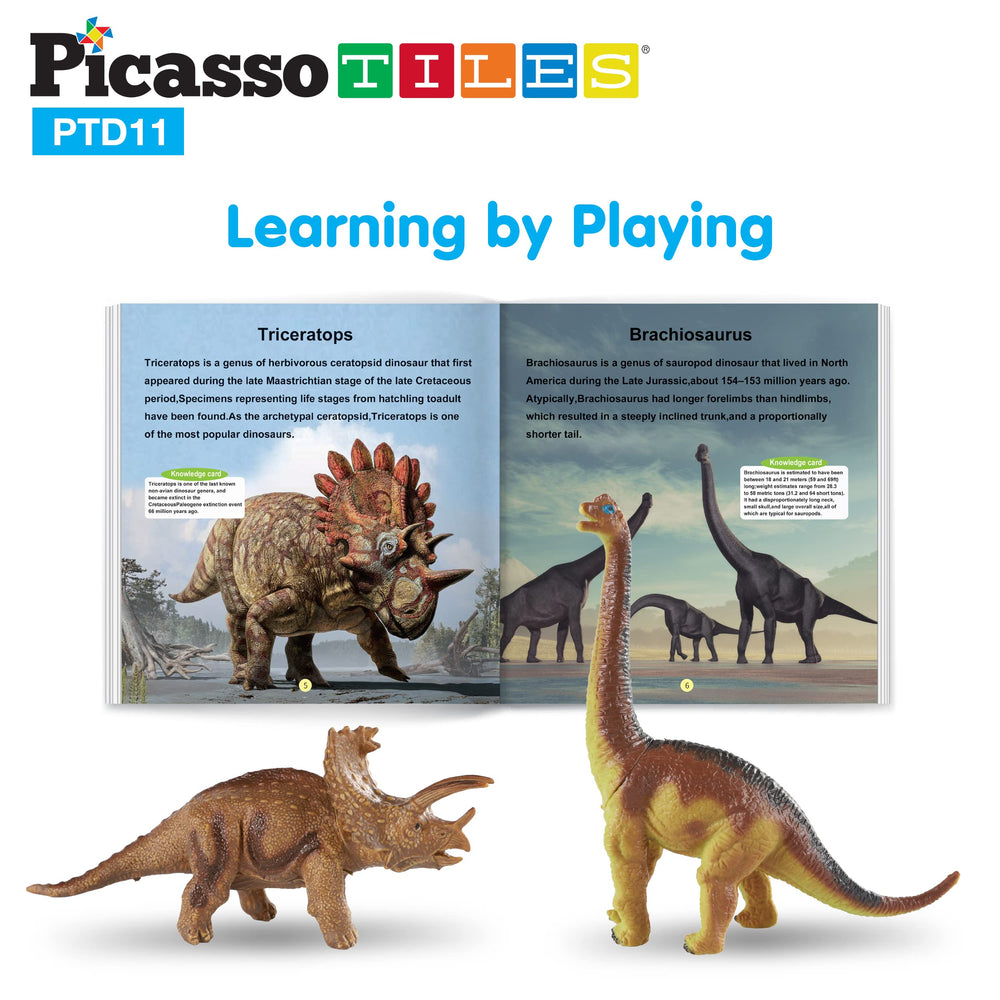 PicassoTiles Tyrannosaurus figure sparks dynamic dino storytelling and STEM-style exploration.