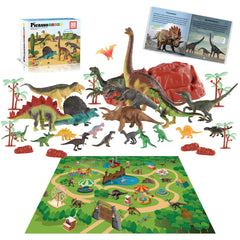 PicassoTiles dinosaur play mat rolled for easy storage and on-the-go play.